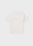 Mayoral Erkek Çocuk Kısa Kol Serigraf Baskılı Tshirt Krem