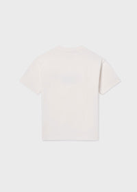 Mayoral Erkek Çocuk Kısa Kol Serigraf Baskılı Tshirt Krem