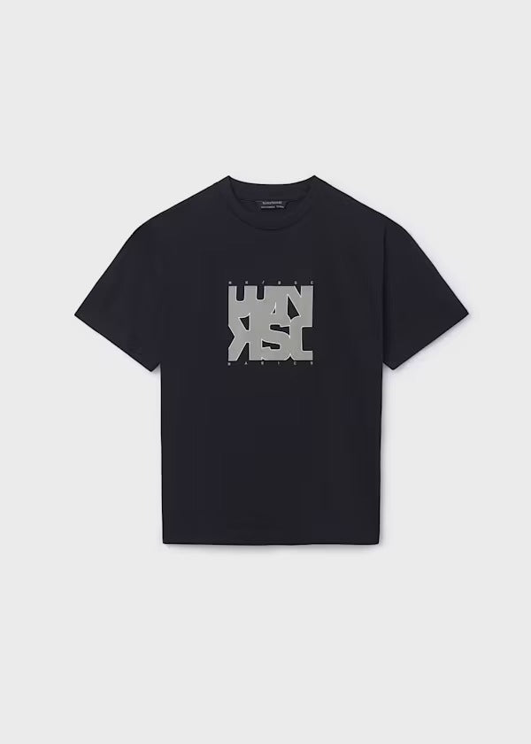 Mayoral Erkek Çocuk Kısa Kol Tshirt Baskılı Siyah