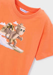 Mayoral Erkek Çocuk Kısa Kol Tshirt Baskılı Tshirt Turuncu