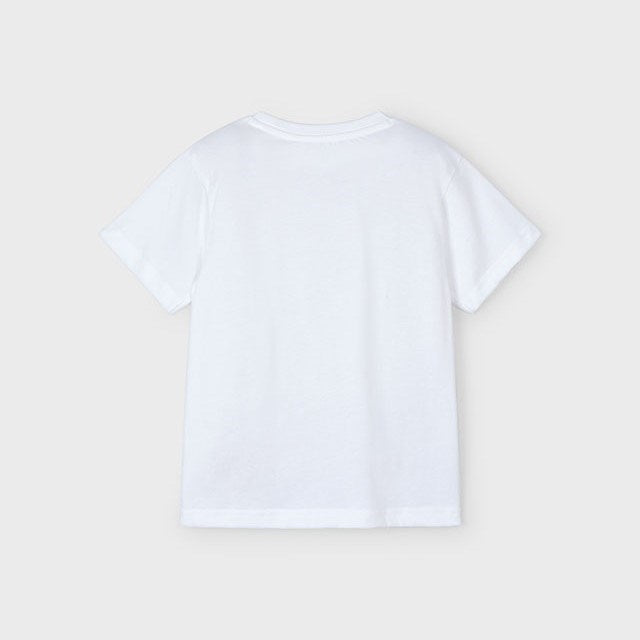 Mayoral Erkek Çocuk Kısa Kol Tshirt Surf Baskılı Beyaz