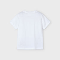 Mayoral Erkek Çocuk Kısa Kol Tshirt Surf Baskılı Beyaz