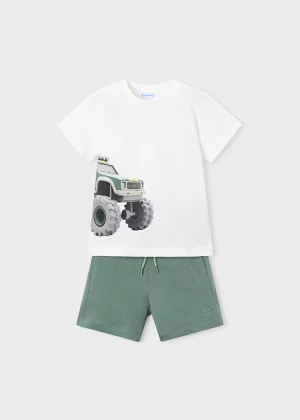 Mayoral Erkek Çocuk Kısa Kol Tshirt Şort Takımı Haki
