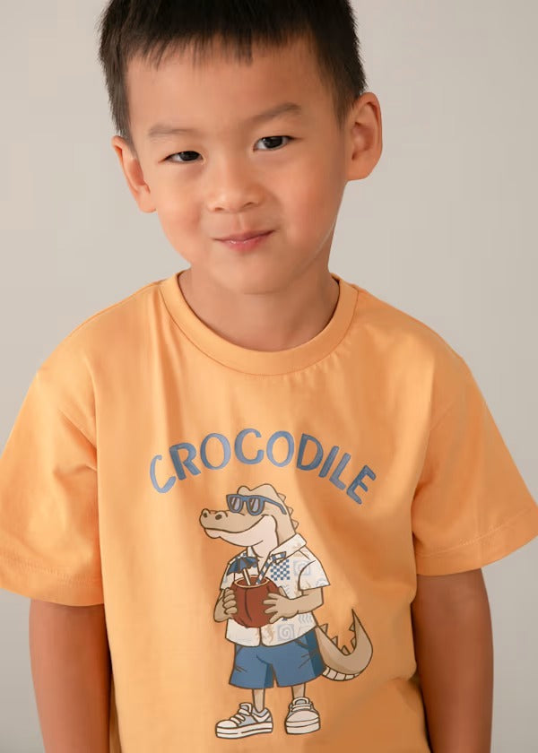 Mayoral Erkek Çocuk Kısa Kol Tshirt Açık Turuncu