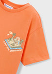 Mayoral Erkek Çocuk Kısa Kol Tshirt Turuncu Baskılı