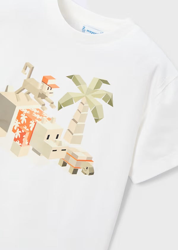 Mayoral Erkek Çocuk Kısa Kol Üçlü Tshirt Şort Takım Haki