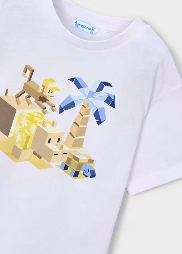 Mayoral Erkek Çocuk Kısa Kol Üçlü Tshirt Şort Takım Sarı