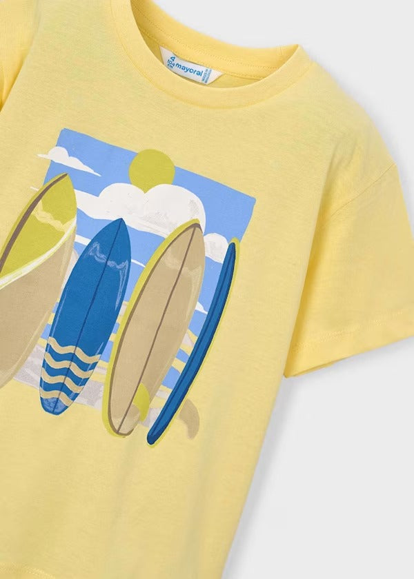 Mayoral Erkek Çocuk Kısa Kol Üçlü Tshirt Takım Sarı