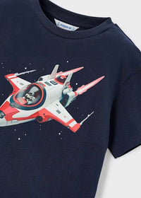Mayoral Erkek Çocuk Tshirt Lacivert Uzay Gemisi Baskılı