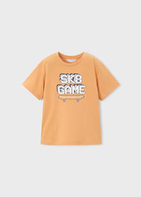 Mayoral Erkek Çocuk Üçlü Kısa Kol Tshirt Şort Takım Turuncu