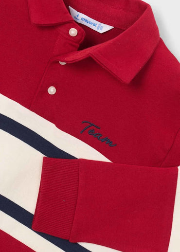 Mayoral Erkek Çocuk Uzun Kol Polo Taka Tshirt Kırmızı