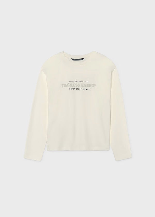 Mayoral Erkek Çocuk Uzun Kol Tshirt Krem 7050
