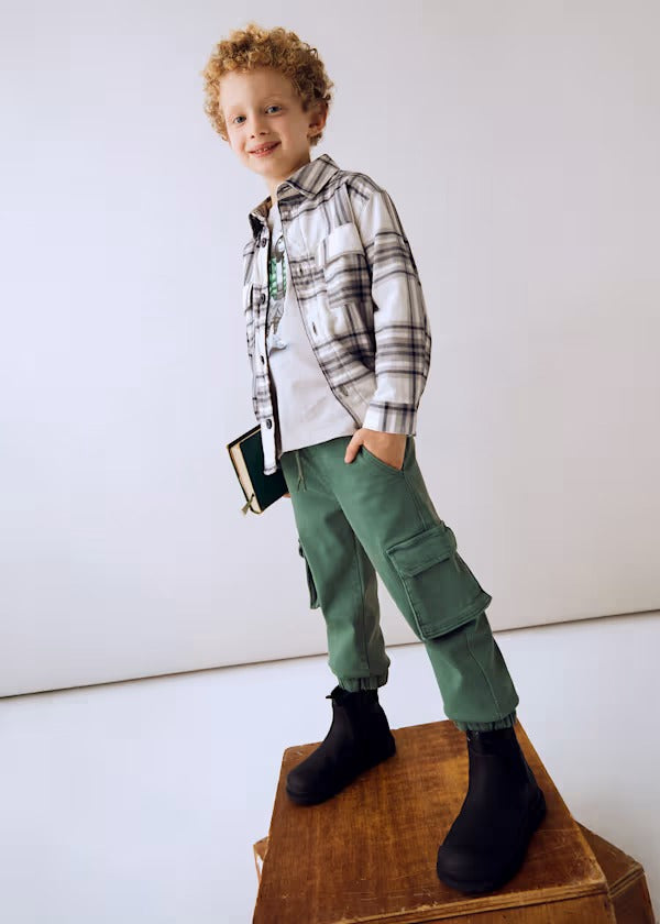 Mayoral Erkek Çocuk Yumuşak Kargo Pantolon Yeşil