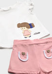 Mayoral Kız Bebek Dörtlü Takım Beyaz Pembe