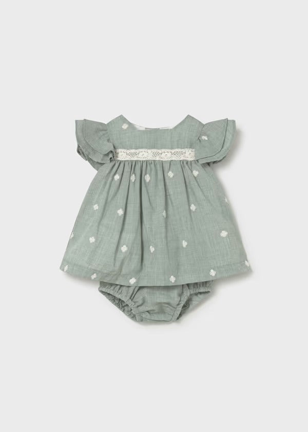Mayoral Kız Bebek Elbise Keten Mint