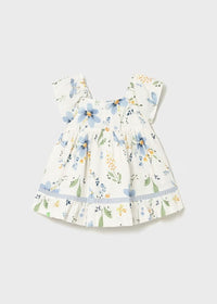 Mayoral Kız Bebek Elbise Mavi Çiçekli