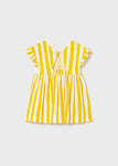 Mayoral Kız Bebek Elbise Sarı Çizgili