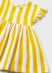 Mayoral Kız Bebek Elbise Sarı Çizgili