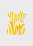 Mayoral Kız Bebek Elbise Sarı Çizgili