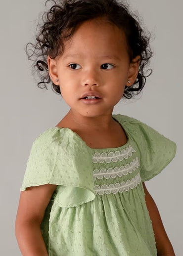 Mayoral Kız Bebek Elbise Volanlı Mint