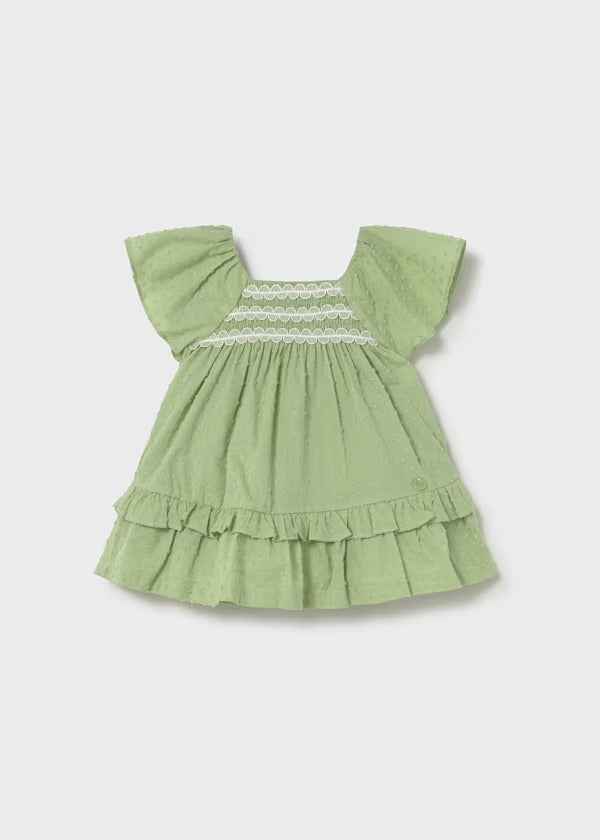 Mayoral Kız Bebek Elbise Volanlı Mint