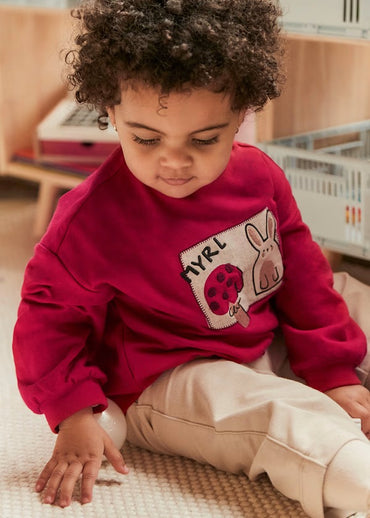 Mayoral Kız Bebek Sweatshirt Pantolon Takım Kırmızı