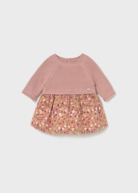 Mayoral Kız Bebek Triko Elbise Çiçekli Pembe