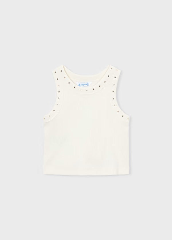 Mayoral Kız Çocuk Fitilli Crop Top Taş Detaylı