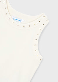 Mayoral Kız Çocuk Fitilli Crop Top Taş Detaylı