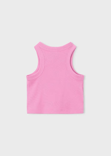 Mayoral Kız Çocuk Fitilli Crop Top Taş Detaylı Pembe