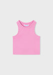 Mayoral Kız Çocuk Fitilli Crop Top Taş Detaylı Pembe