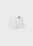 Mayoral Kız Çocuk Gabardin Şort Beyaz