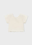 Mayoral Kız Çocuk Kısa Kol Bluz Krem