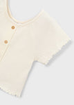 Mayoral Kız Çocuk Kısa Kol Bluz Krem