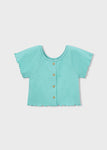 Mayoral Kız Çocuk Kısa Kol Bluz Mavi