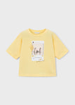 Mayoral Kız Çocuk Kısa Kol Tshirt Açık Sarı