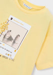 Mayoral Kız Çocuk Kısa Kol Tshirt Açık Sarı