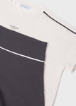 Mayoral Kız Çocuk Kısa Kol Tshirt Şort Takım Antrasit