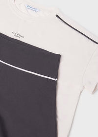 Mayoral Kız Çocuk Kısa Kol Tshirt Şort Takım Antrasit