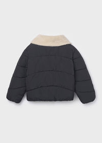 Mayoral Kız Çocuk Kürklü Anorak Mont Siyah