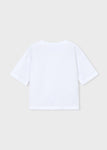 Mayoral Kız Çocuk Ovirseze Tshirt Beyaz