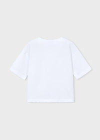 Mayoral Kız Çocuk Ovirseze Tshirt Beyaz