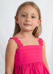 Mayoral Kız Çocuk Saten Elbise Pembe