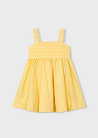 Mayoral Kız Çocuk Saten Elbise Sarı