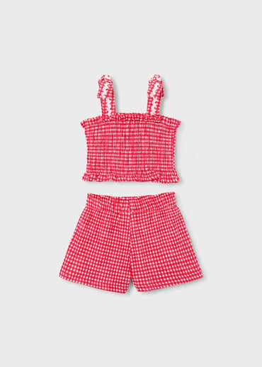 Mayoral Kız Çocuk Takım Pötikare Kırmızı