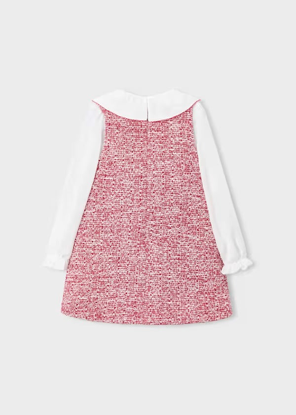 Mayoral Kız Çocuk Tüvit Salopet Elbise Kırmızı