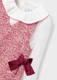 Mayoral Kız Çocuk Tüvit Salopet Elbise Kırmızı