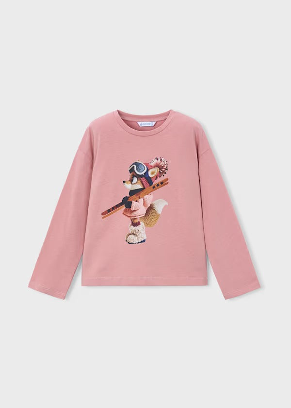 Mayoral Kız Çocuk Uzun Kol Tshirt Pembe
