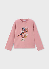 Mayoral Kız Çocuk Uzun Kol Tshirt Pembe