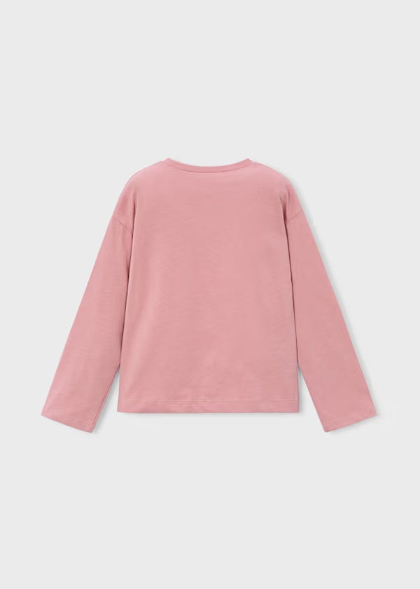 Mayoral Kız Çocuk Uzun Kol Tshirt Pembe